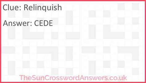 crossword relinquish